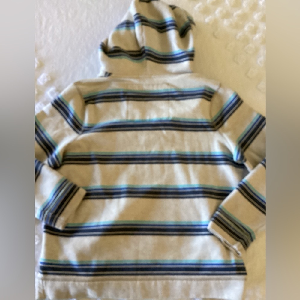 Hollister Vintage Y2K Men's Striped Surf Hoodie Embroidered Logo Pullover Beach - Picture 2 of 2